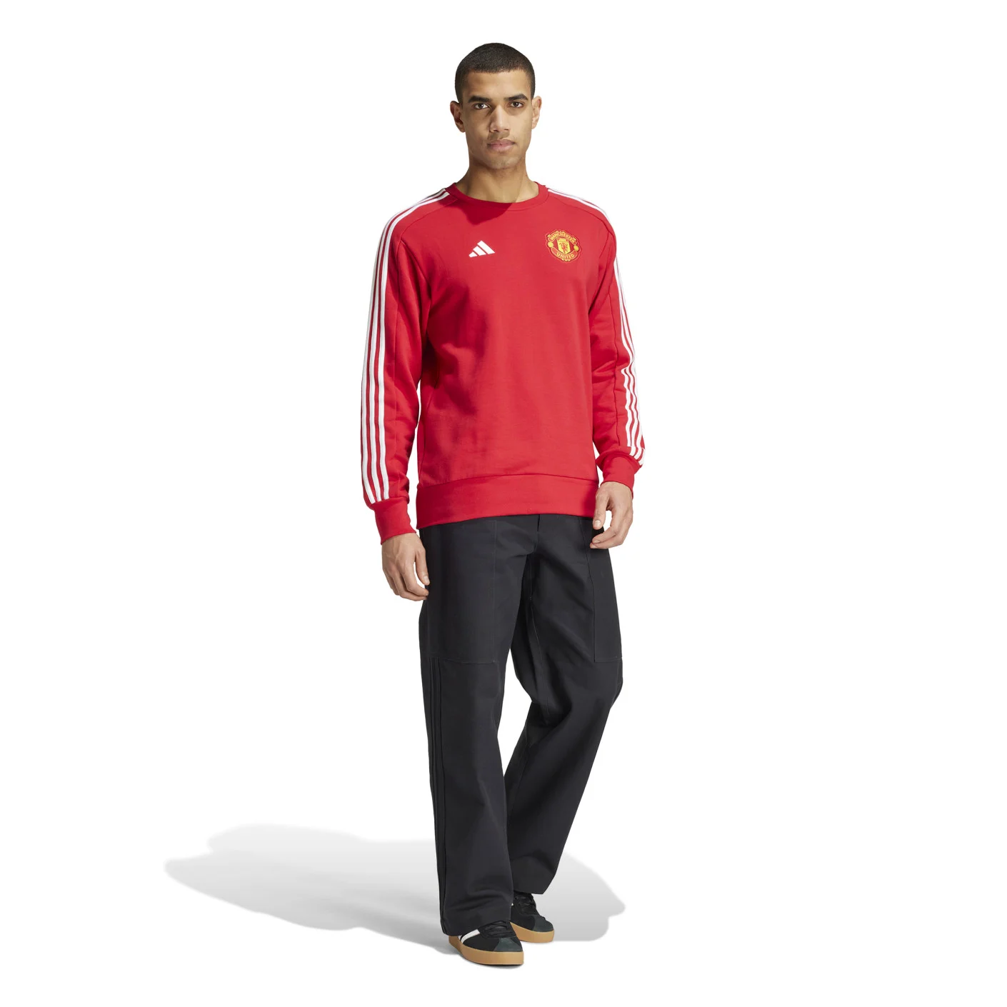 Adidas Manchester United DNA Crew Sweater 2024-2025 Rood Wit