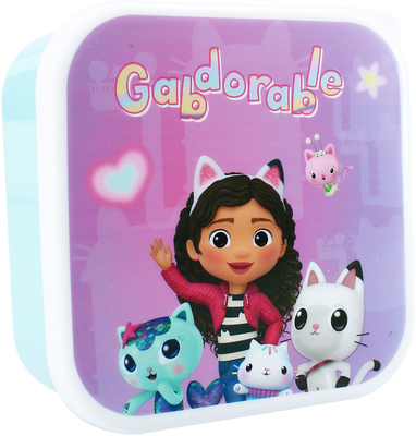 Gabby's Dollhouse 3 in 1 Snackboks Fresh Bites, Lilla
