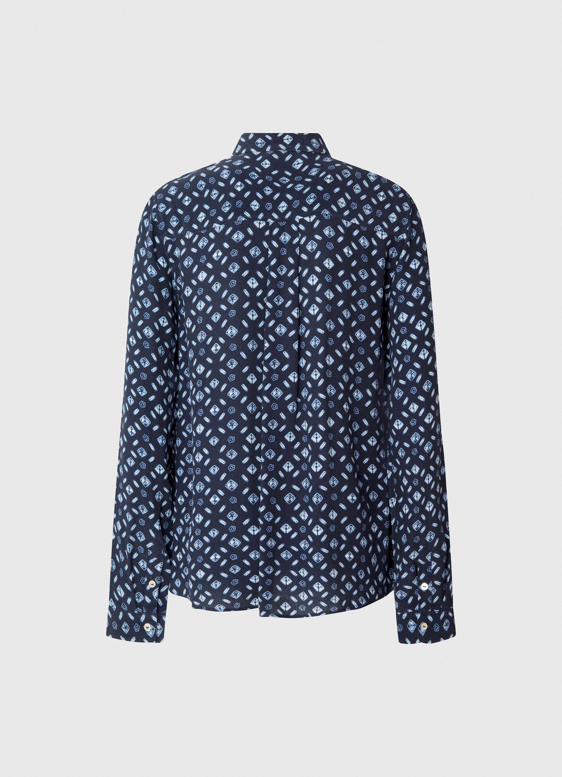 Blusa com estampa geométrica - multicolorida