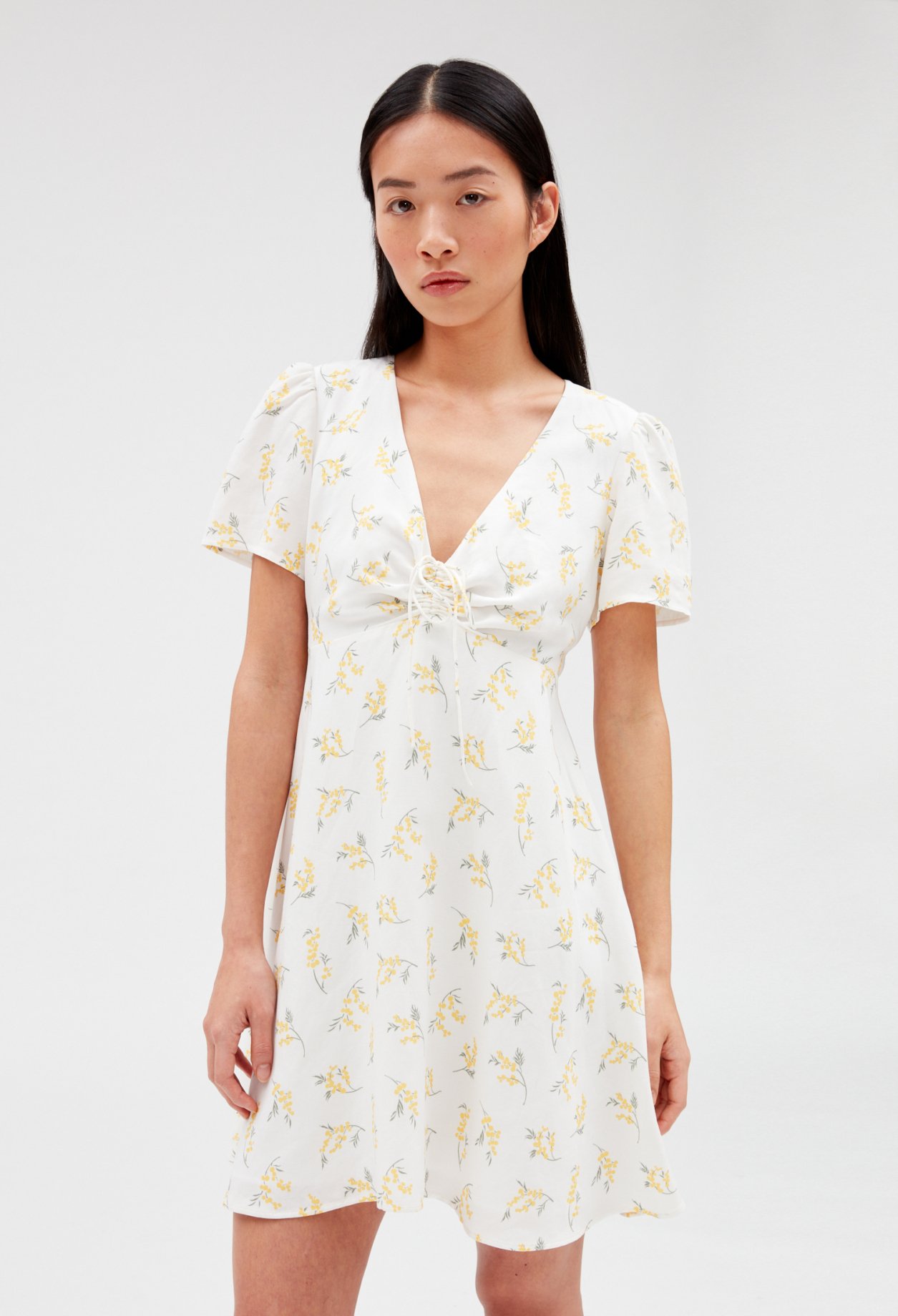 Robe courte evasee mimosa