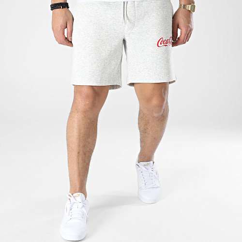 Short Jogging Coca-Cola Gris Clair Chiné