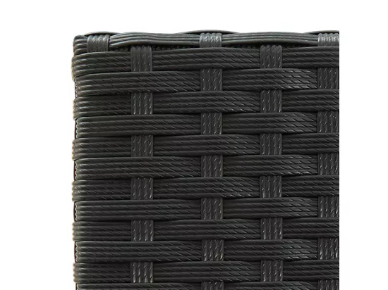 Ensemble de bar d'extérieur 5 pcs accoudoir Résine tressée Noir