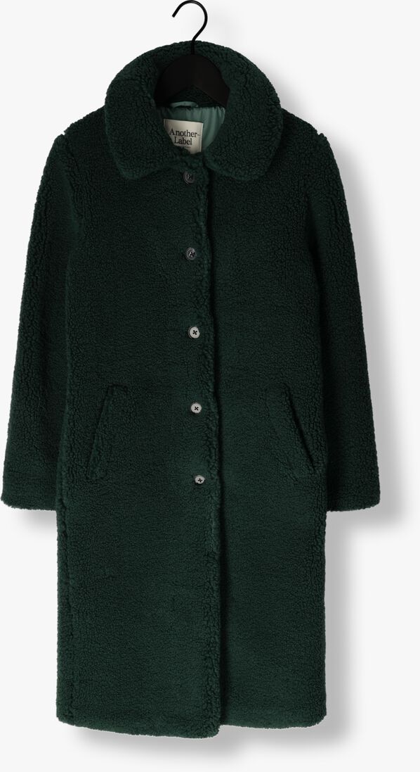 ANOTHER LABEL donkergroene another label faux fur jas moussy coat