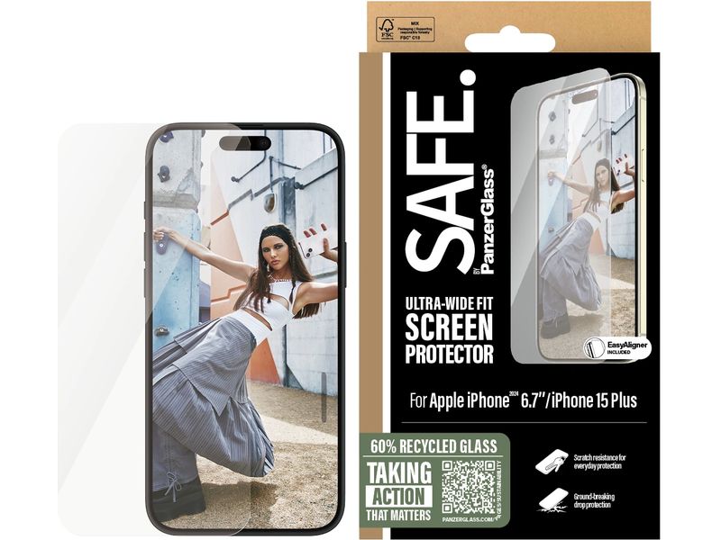 SAFE. Displayschutz Ultra Wide Fit iPhone 16 Plus Display-Schutzfolie für das Apple iPhone 16 Plus