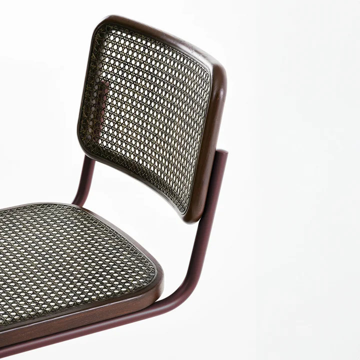 Thonet - S 32 N Stuhl, Chrom / Nussbaum geölt / Netzbespannung schwarz (Pure Materials)