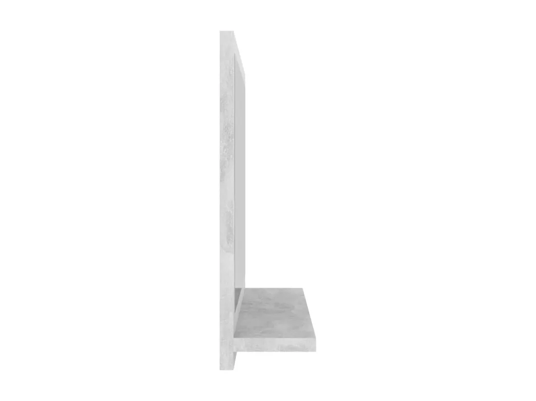 Miroir de salle de bain Gris béton 40x10,5x37cm Bois ingénierie