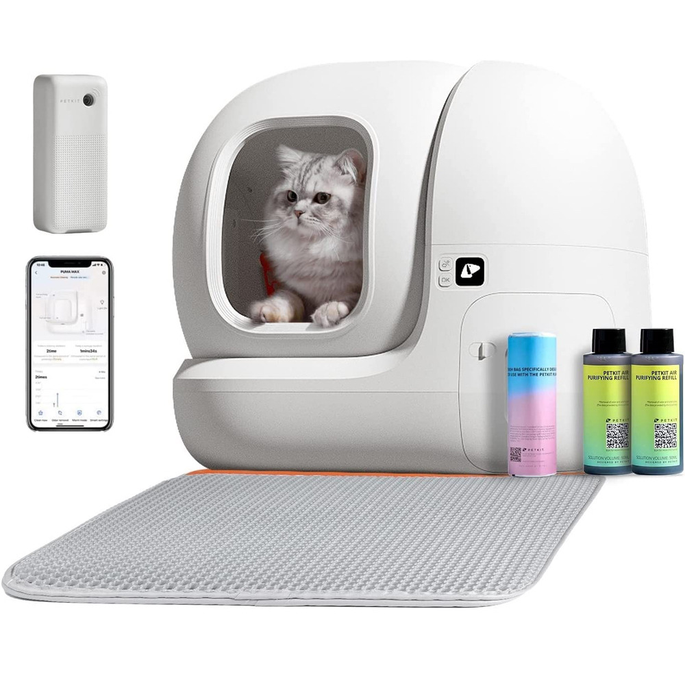 Bac à litière pour chat autonettoyant intelligent petkit pura max