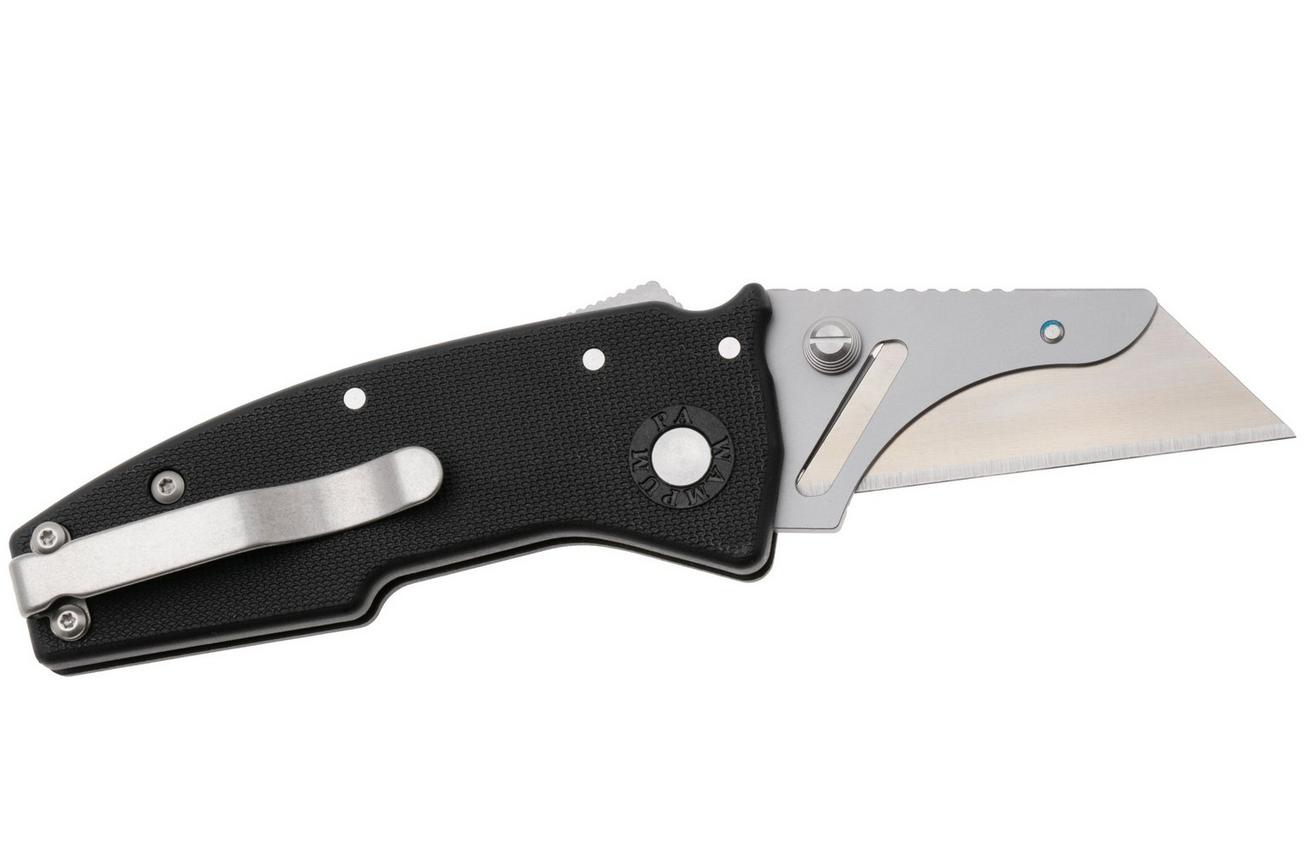 Demko Razor-Shark, RAZOR-SHARK-BLACK, Satin Stainless Steel, Black GRN utility zakmes
