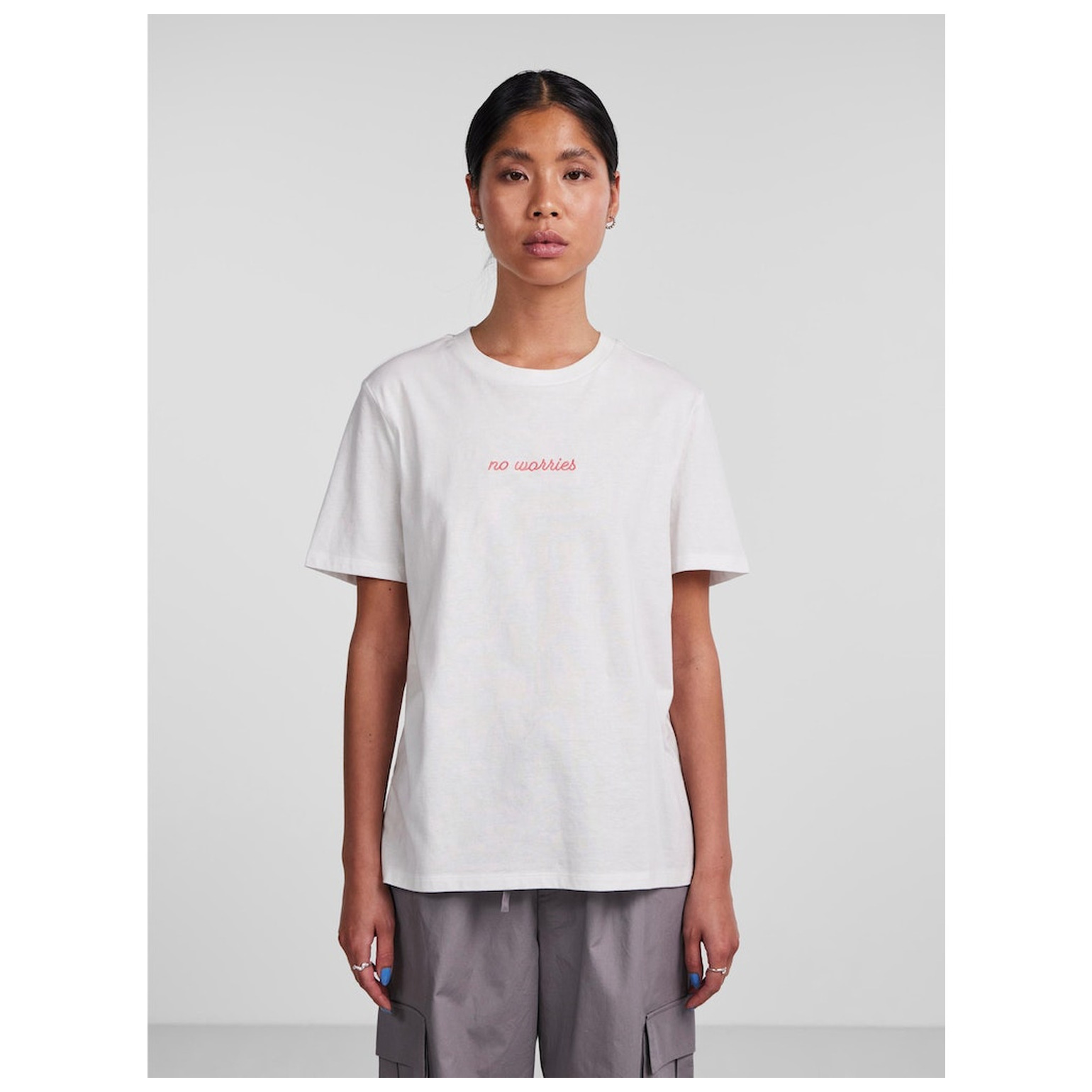 Pieces PCFRIA SS EMBRODERY TEE