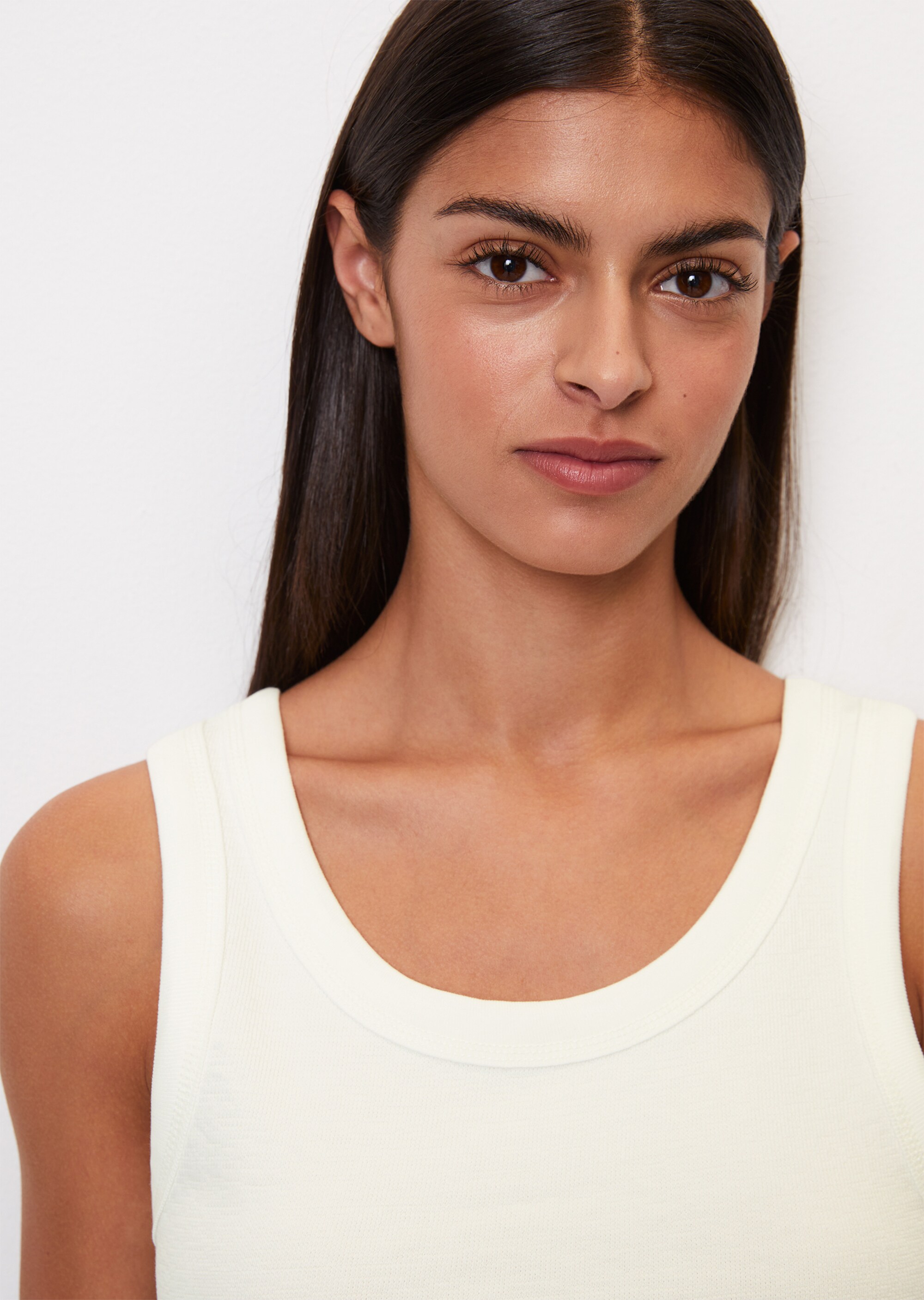 Crop Top slim aus strukturiertem Jersey