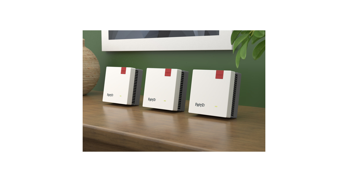 FRITZ!Mesh Wi-Fi Set 1700 triopack Edition International repeater  (Wit, 3 stuks, Wi-Fi 7, 3600 Mbit/s)