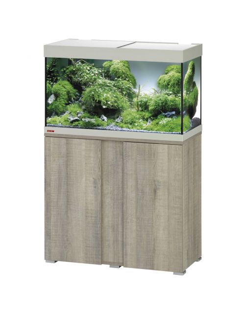 Eheim Set Vivaline 126 Led - Aquariumset - 81x36x119 cm Grijs Eiken