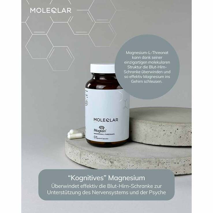 Moleqlar Magtein Magnesium-L-Threonate Kapseln, 90 St