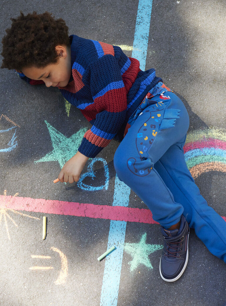 Jogging bleu à animation panthère garçon