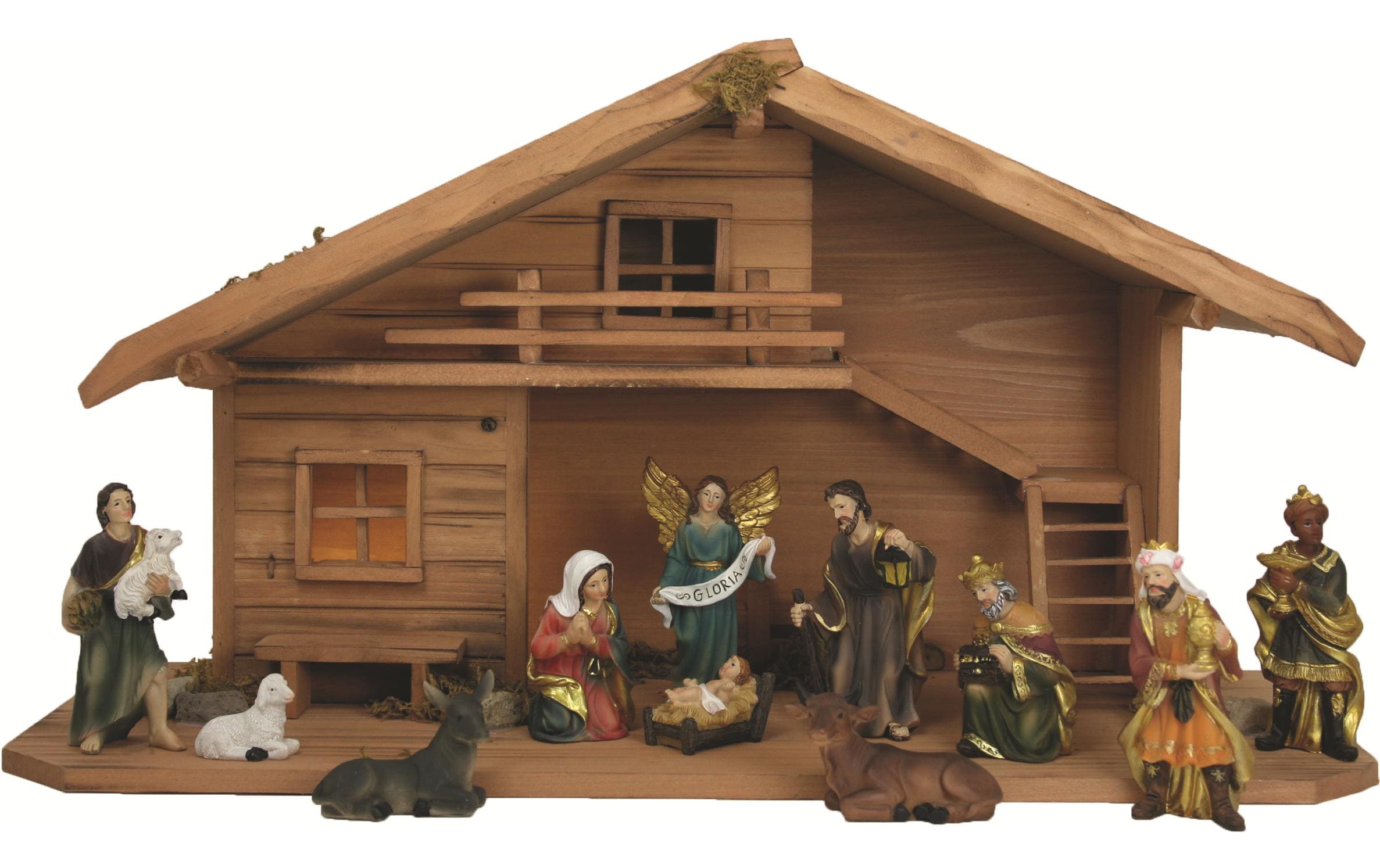 Botanic-Haus Krippenfigur »Stall mit Figur« Herkunftsland Holz: China