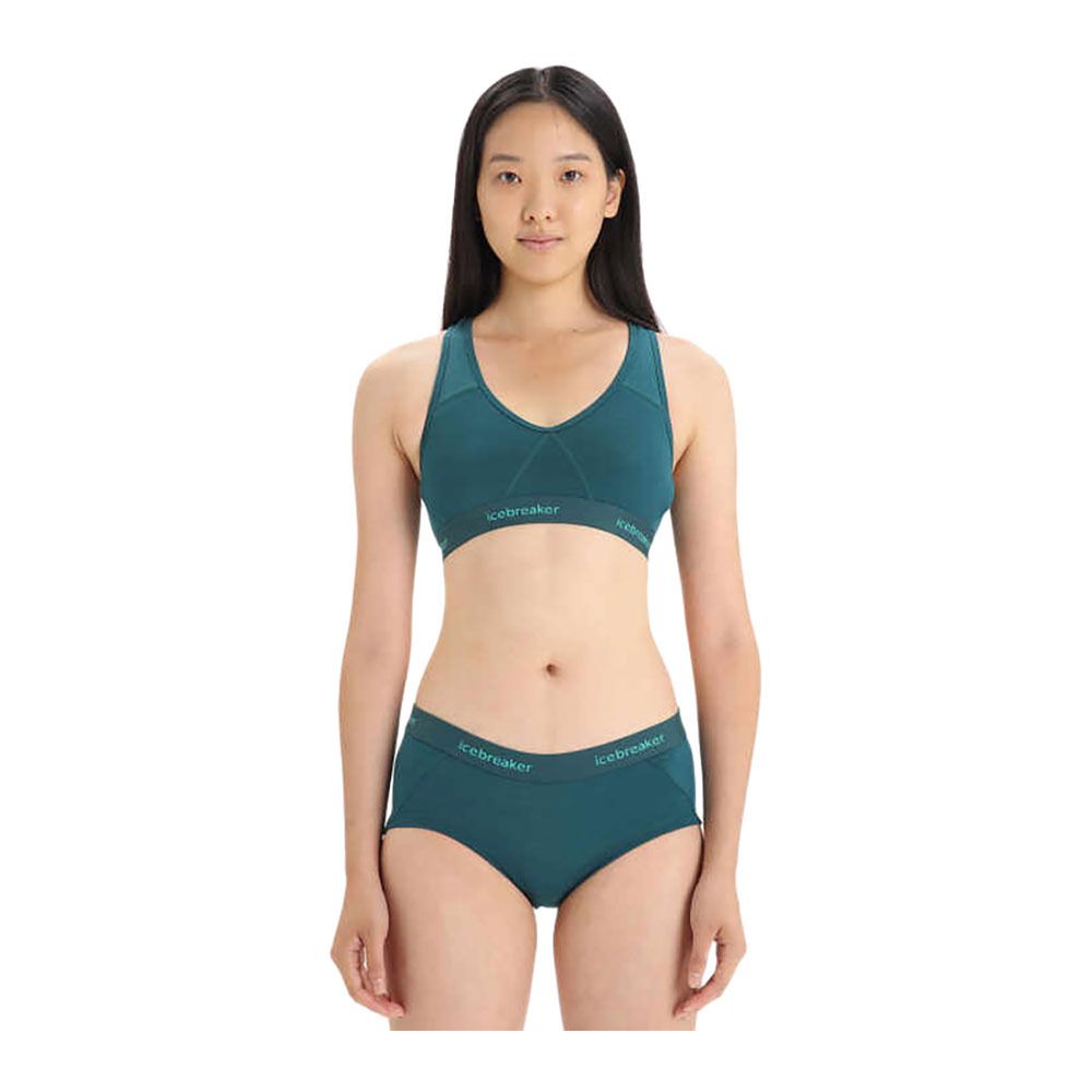 Icebreaker SPRITE RACERBACK - Brassière Femme green glory