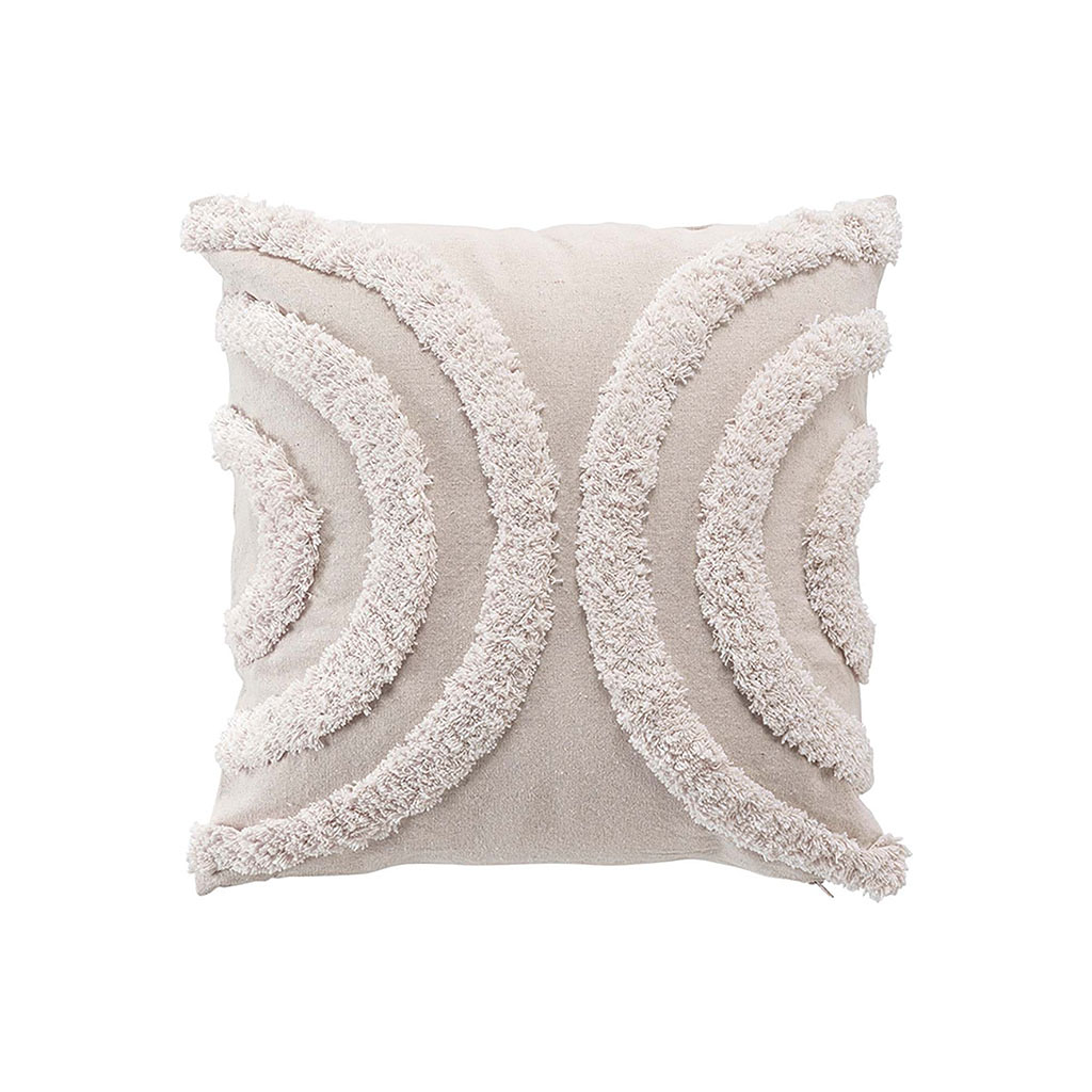 Coussin uni ZITA polycoton naturel 40x40cm