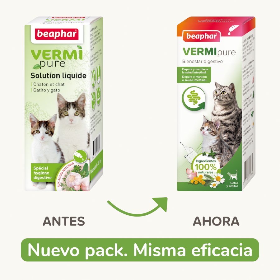 Beaphar VERMIpure Repelente Líquido Natural Interno para Gatos
