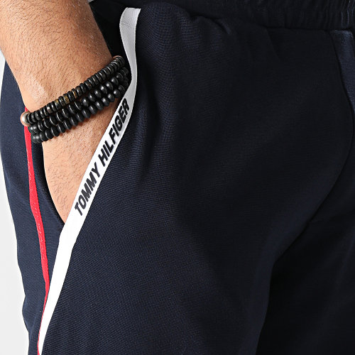 Pantalon Jogging A Bandes Trim 7555 Bleu Marine