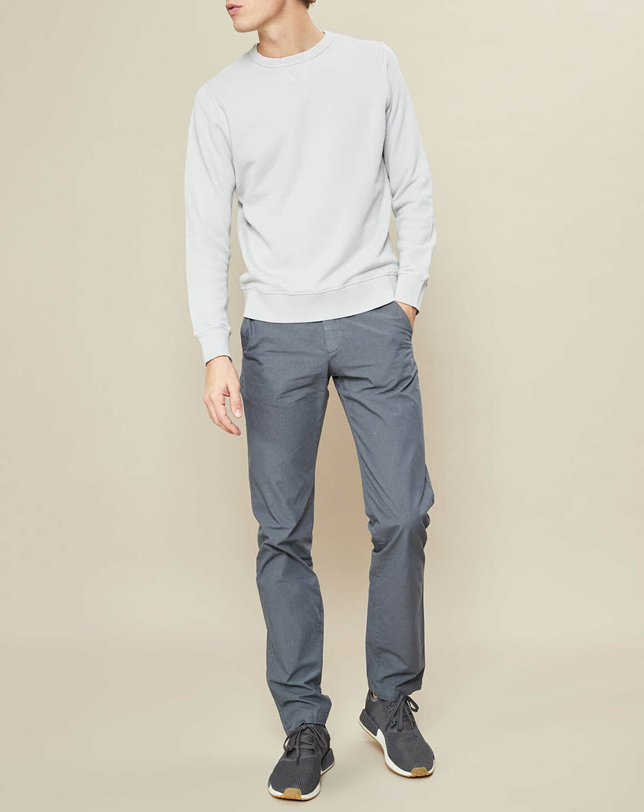 Hartford Pantalon chino Tobby gris bleuté