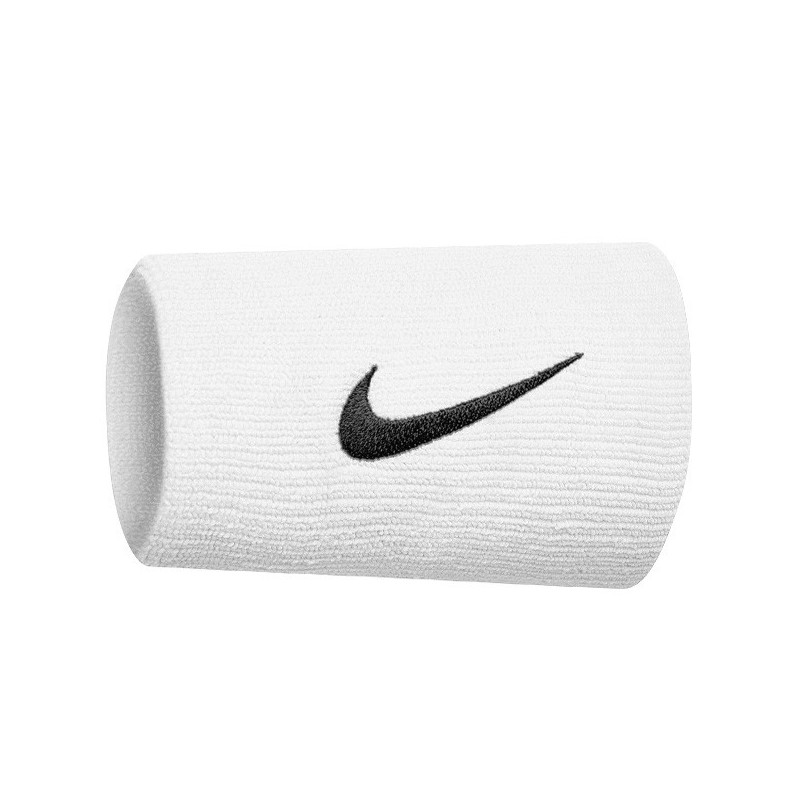 Poignets éponge Nike taille double blanc noir