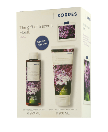 Korres Lilac Set mit Body Cleanser & Body Milk 250ml-200ml