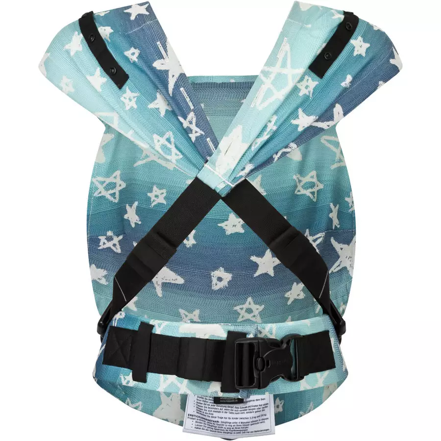 Hoppediz Neugeborenen Babytrage Primeo Jacquard Singapur Blue