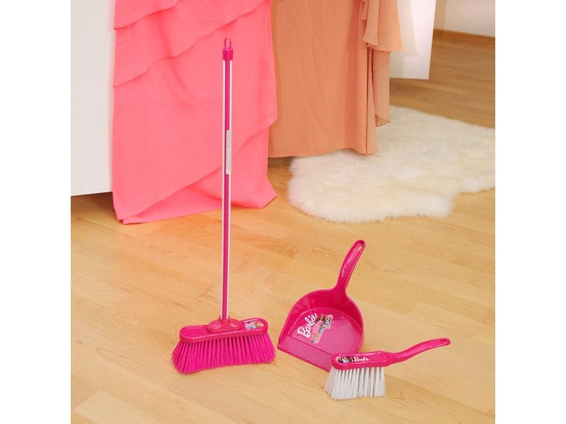 Klein-Toys Reinigungs-Spielzeug Barbie Classic Kehrset 3-te Dreiteilige Besengarnitur