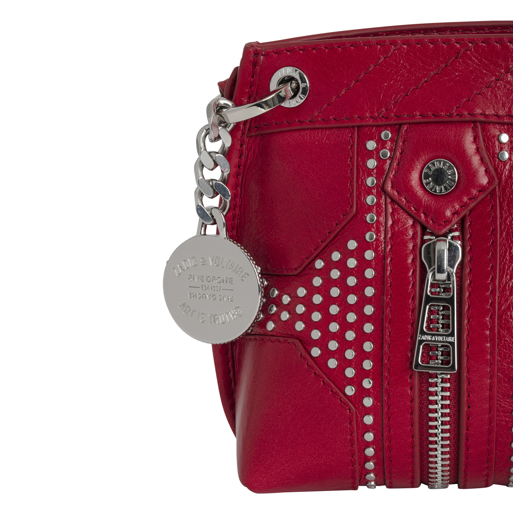 SUNNY MOOD - Sac bandoulière en cuir vernis | Rouge