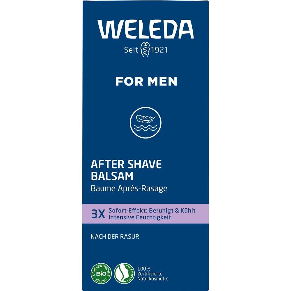 Weleda After Shave Balsam  - beruhigt nach der Trocken- oder Nassrasur mit kühlendem Aloe Vera-Gel