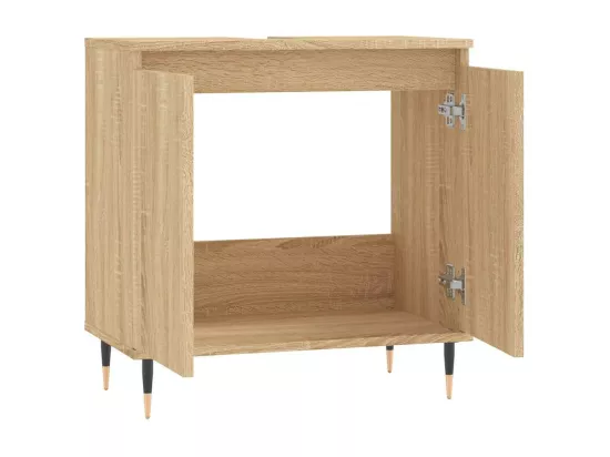 Armoire de bain chêne sonoma 58x33x60 cm bois d'ingénierie