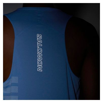Débardeur Salomon Sense Aero Graphic Bleu/Blanc Homme
