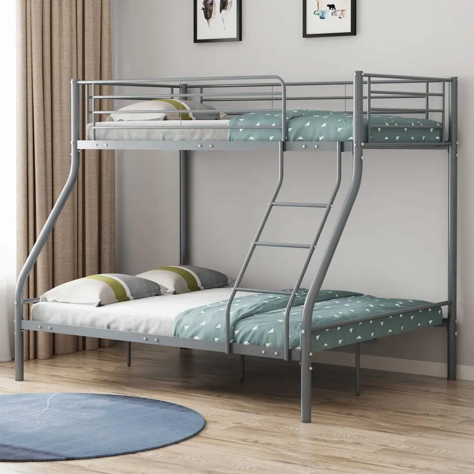 Stapelbed Trixie 90x200 & 140x200 - metaal - mat grijs