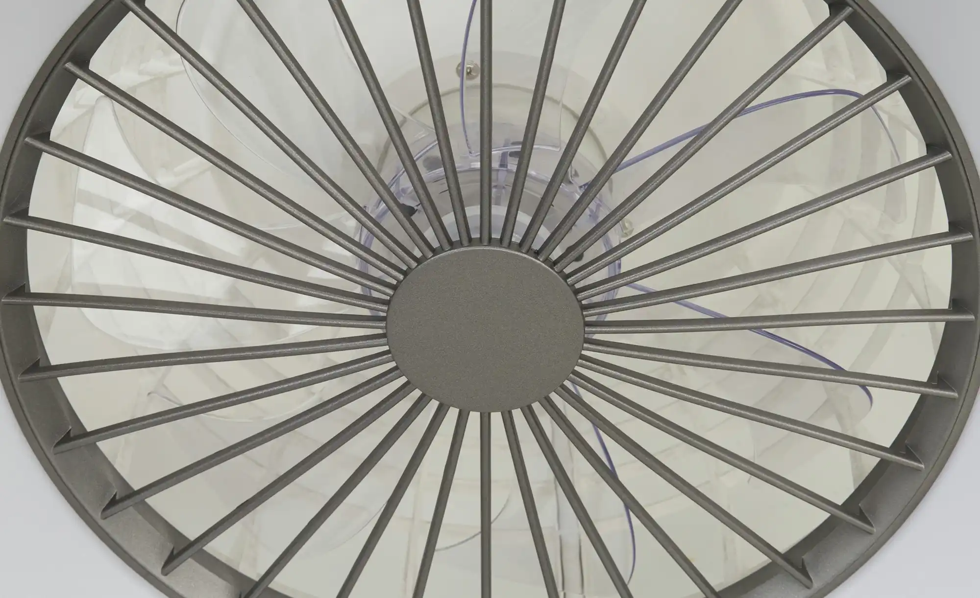 Trio Deckenventilator mit Stoffschirm in grau