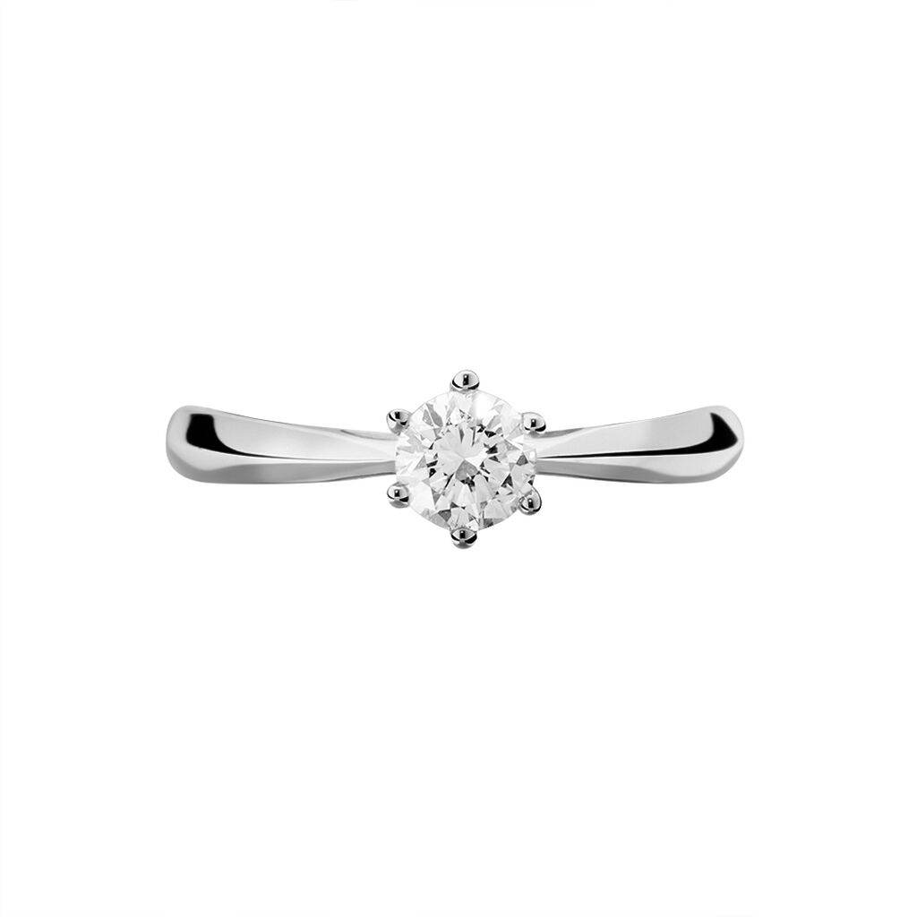 Bague Solitaire Veronika Or Blanc Diamant