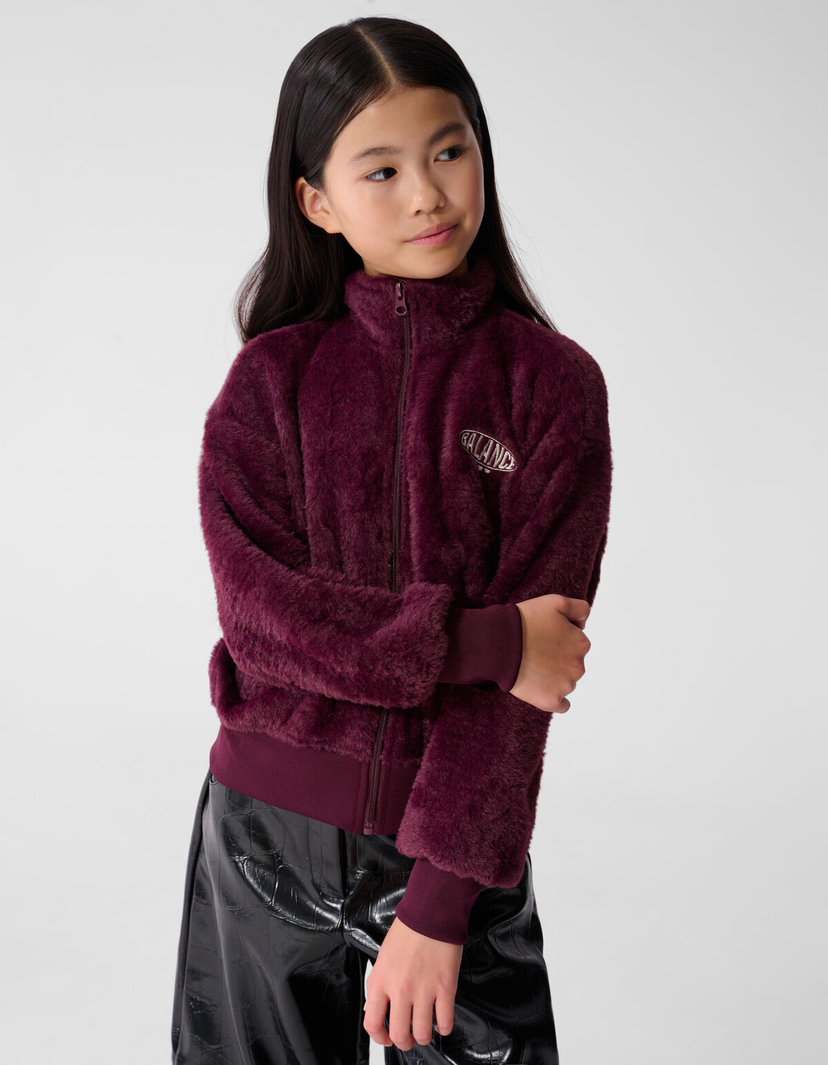 Fluffy Sporty Vest Donkerrood