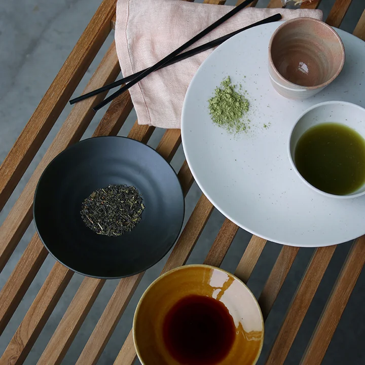 HKliving - Kyoto Teller, Ø 25,5 cm, matt schwarz