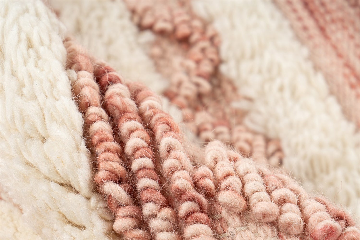 Whisperia roze kortpolig vloerkleed, Nieuw-Zeelandse wol/katoen, boho-stijl, handgeweven, 200 x 200 cm