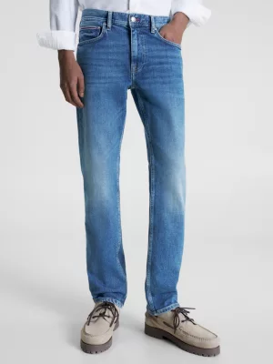 Calça jeans Denton reta e desbotada