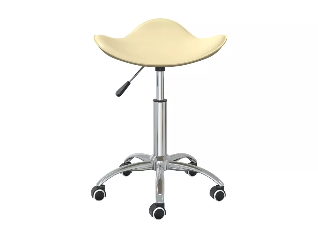 Chaise de bureau Crème Similicuir
