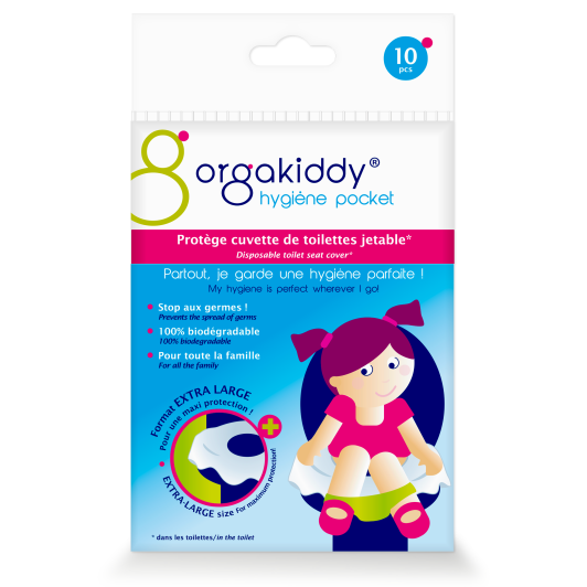 Orgakiddy Protège cuvette de toilettes jetable XL