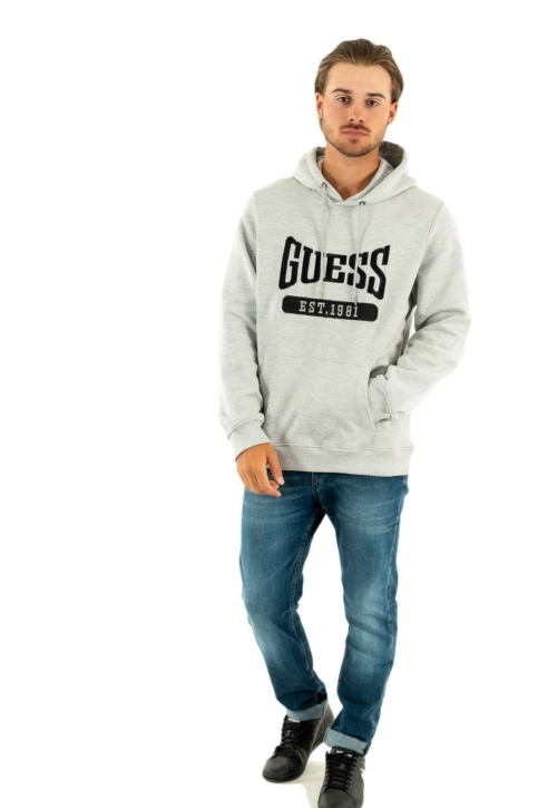 sweat guess jeans gym guess hoodie h9c9 light stone heather