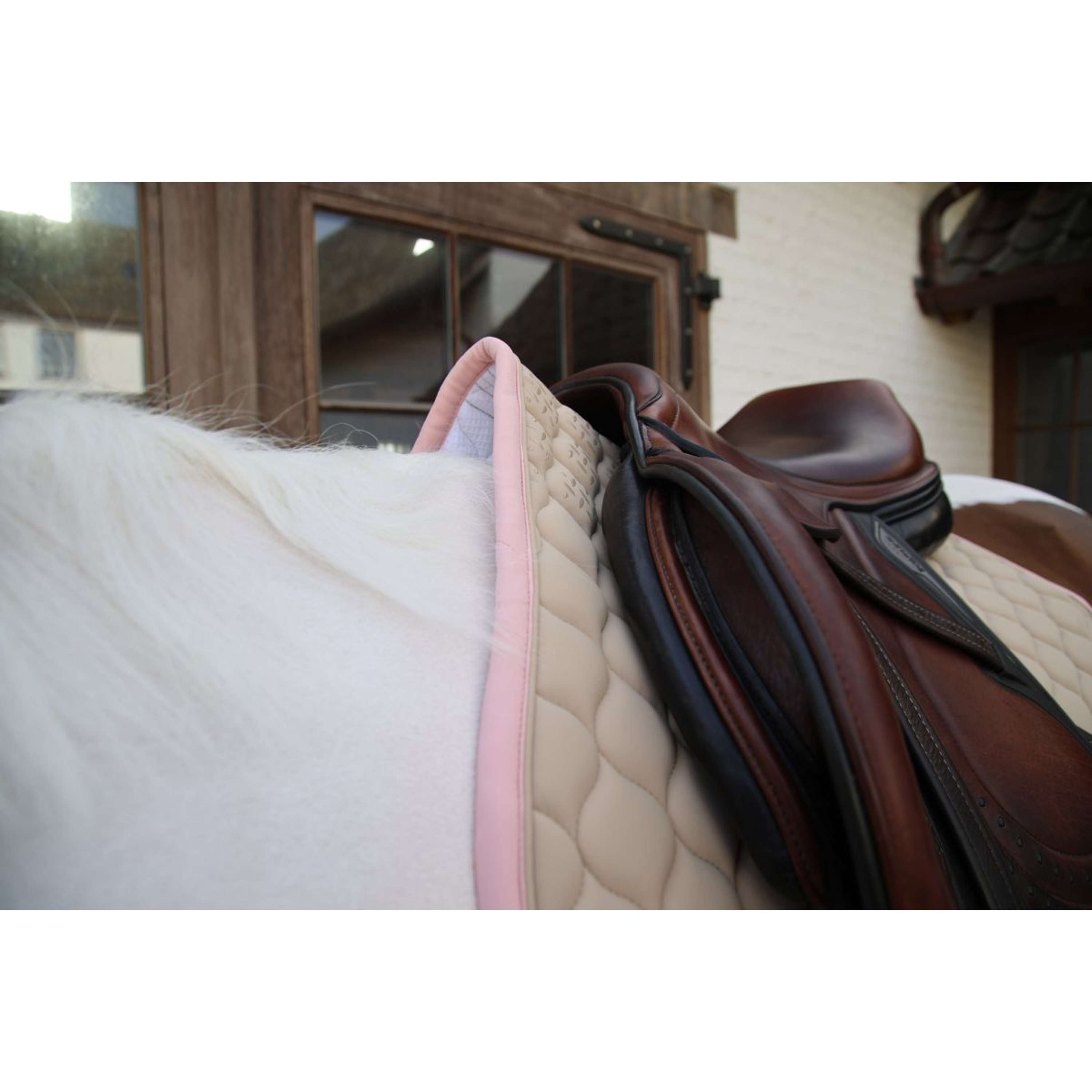 Kentucky Zadeldekje Softshell Onion Quilt Springen Beige/Oud Roze