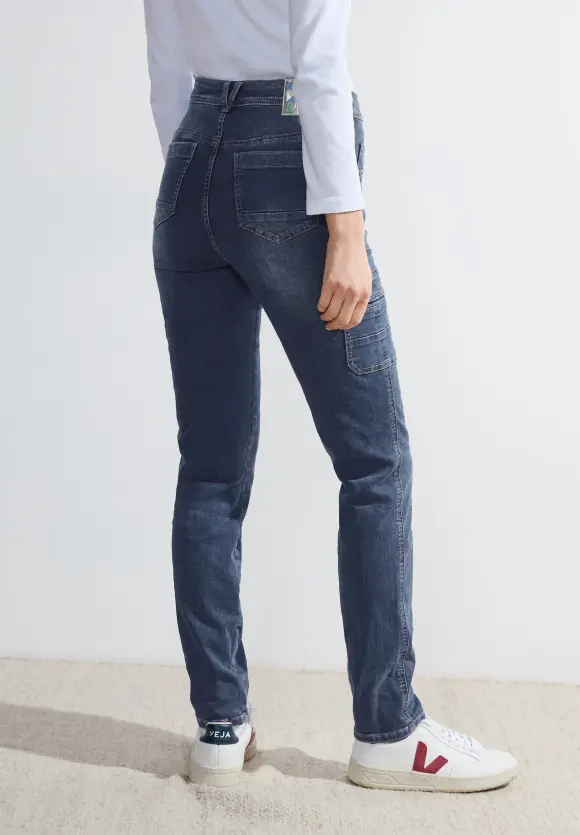 Casual fit Jeans - mid blue used wash