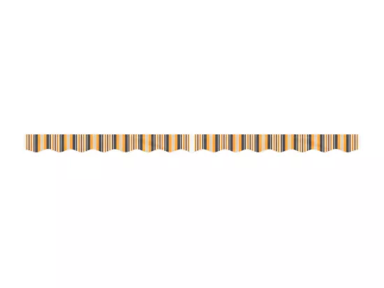 Tissu de remplacement de cantonnière d’auvent rayure jaune gris