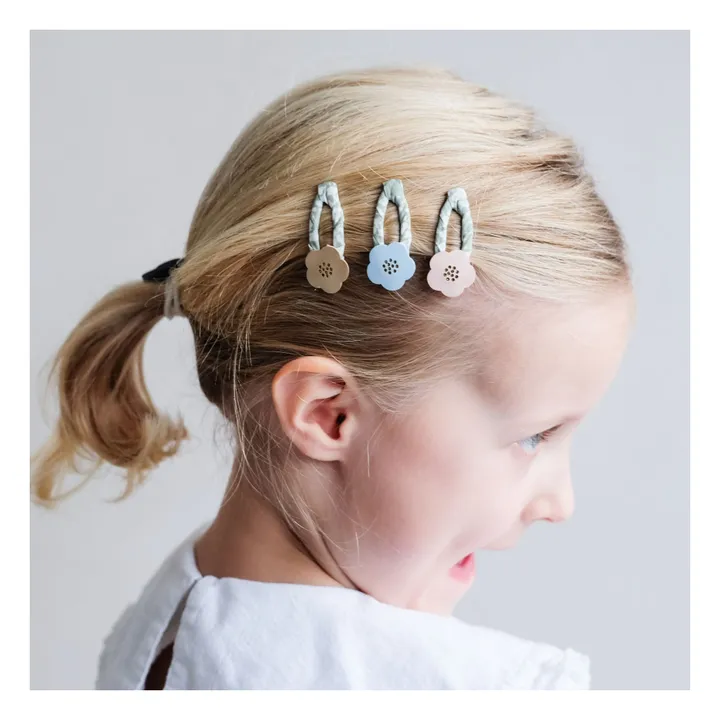 Mimi & Lula Lot 5 Mini Barrettes Bloom  | Vert