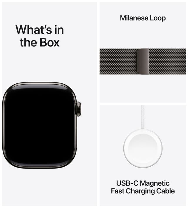 Apple Watch S10 46mm GPS+Cel (Slate Titanium/Slate Milano loop) S/M
