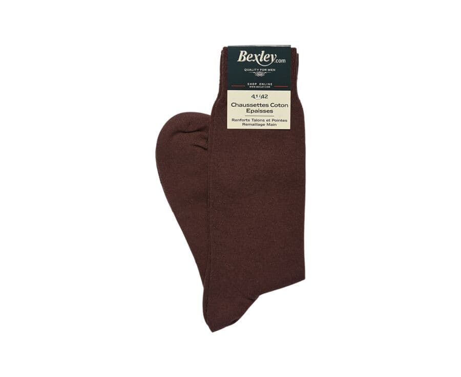 Chaussettes homme épaisses coton Havane