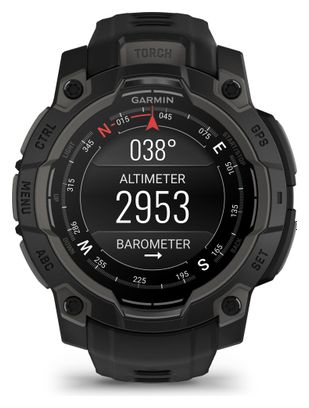 Montre GPS Garmin Instinct 3 AMOLED - 45 mm Noir avec Bracelet en Silicone Noir