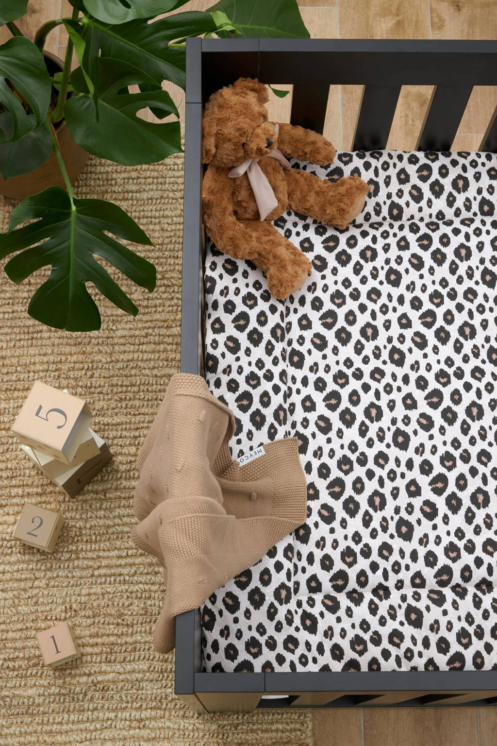 boxkleed Leopard Sand Melange
